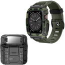Lito Husa pentru Apple Watch 4 / 5 / 6 / SE / SE 2 / 7 / 8 / 9 (44mm / 45mm) + Curea - Lito RuggedArmor (LS001) - Green