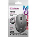 defender Mouse wireless, silent click, AURIS MB-027, 800/1200/1600DPI Gri
