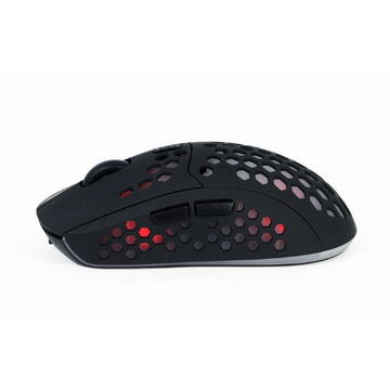 Mouse Gembird Mouse gaming WRX500, Wireless, RGB, Laser, 1600dpi, Negru