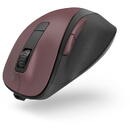 Mouse wireless fara fir, optic, MW-500, reincarcabil, 1600dpi, Burgundiu