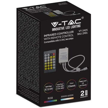 V-Tac CONTROLLER BANDA LED ALB 24 BUTOANE