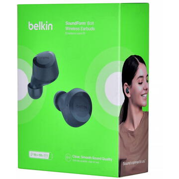 Belkin SoundForm Bolt Headset TWS Wireless Bluetooth 5.2 Verde