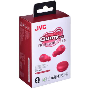 JVC Casti audio In-Ear HAA-6TRU Gummy Mini Bluetooth True Wireless Rosu