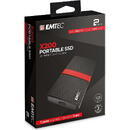 EMTEC X200 2TB USB 3.2 Gen2 Portable 4K Negru