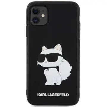 Husa Karl Lagerfeld KLHCN613DRKHNK iPhone 11 / Xr 6.1" black/black hardcase Rubber Choupette 3D
