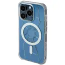 MagSafe Kingxbar PQY Crack Series Silicone Case for iPhone 15 Pro Max - Transparent