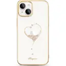 KINGXBAR Kingxbar Wish Series silicone case with crystals for iPhone 15 - gold