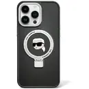 Karl Lagerfeld KLHMP15LHMRSKHK iPhone 15 Pro 6.1" black/black hardcase Ring Stand Karl Head MagSafe
