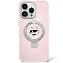 Karl Lagerfeld Karl Lagerfeld KLHMP15XHMRSCHP iPhone 15 Pro Max 6.7&quot; pink/pink hardcase Ring Stand Choupette Head MagSafe