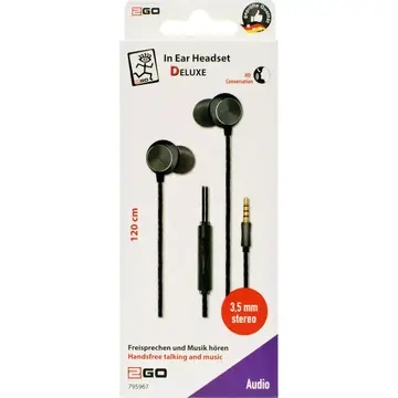 Casti 2GO In-Ear Stereo-Headset Deluxe-Negru