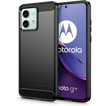 Husa Husa pentru Motorola Moto G84, Tech-Protect, Carbon, Neagra