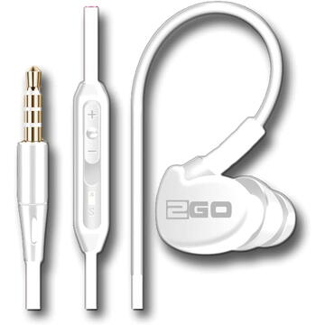 Casti 2GO In-Ear Sport-Headset, Alb