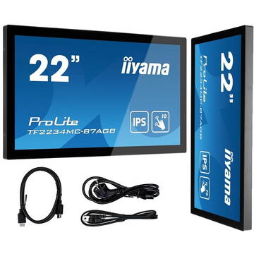 Monitor LED Iiyama TF2234MC-B7AGB- M-Touch HDMI+DP, Negru