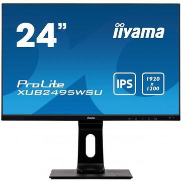 Monitor LED Iiyama XUB2495WSU-B5 16:10 HDMI+DP+USB IPS, Negru
