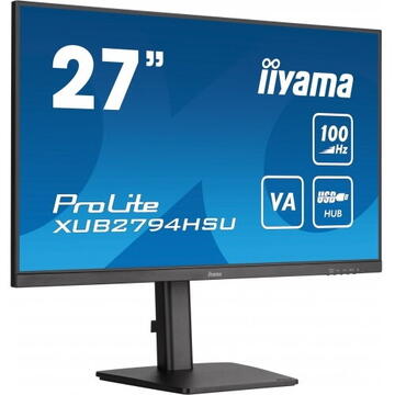 Monitor LED Iiyama XUB2794HSU-B6 16:9  HDMI+DP+2xUSB VA, Negru