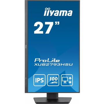Monitor LED Iiyama XUB2793HSU-B6 16:9  HDMI+DP+2xUSB IPS, Negru
