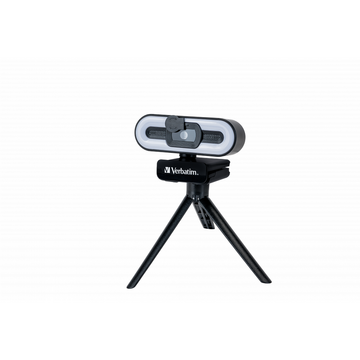 Camera web Verbatim Webcam mit Mikro+Licht AWC-02 Full HD 1080p Autof ,Negru