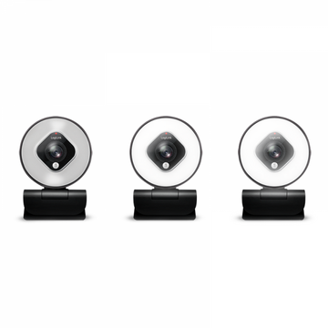 Camera web LogiLink Webcam FHD 76° Dual-Mikro Autof. Ringlicht Stativ ,Negru