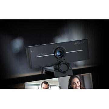 Camera web Creative Labs Webcam Live Cam Sync 4K -2xMikrofon&Abdeckung , Negru