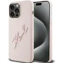 Karl Lagerfeld Silicone Karl Script case for iPhone 15 Pro Max - pink