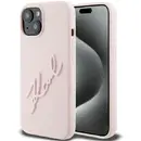 Karl Lagerfeld Silicone Karl Script case for iPhone 15 - pink