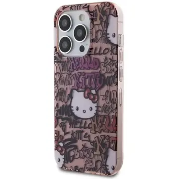Husa Hello Kitty IML Tags Graffiti case for iPhone 14 Pro Max - pink
