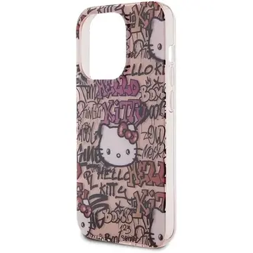Husa Hello Kitty IML Tags Graffiti case for iPhone 14 Pro Max - pink