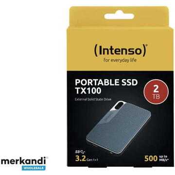 SSD Extern Intenso TX100 2TB USB 3.2 Gen 1x1 Albastru