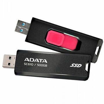SSD Extern A-Data SC610 500GB USB3.2A Gen2 Negru