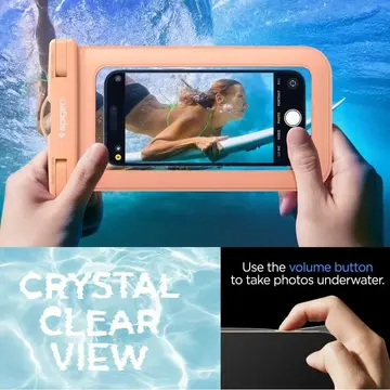 Husa SPIGEN Husă impermeabilă universală A601 – portocaliu (Apricot), IPX8