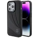 MERCEDES Mercedes Leather Wave Pattern case for iPhone 15 Pro Max - black