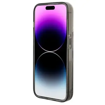 Husa Karl Lagerfeld Liquid Glitter Ikonik case for iPhone 15 Pro - transparent