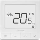Salus Termostat cu fir SQ610 230V, compatibil cu Salus Smart Home, programe personalizabile, senzor umiditate, Alb