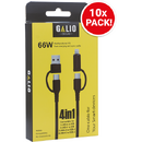 Galio 4 in 1 cable 66W cable 1M (10 x Pack) - Black
