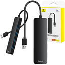 Baseus 4in1 Hub Baseus  UltraJoy Lite USB-A to USB 3.0 15 cm(black)
