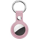 Techsuit Husa pentru AirTag - Techsuit Secure Leather Holder (SLH1) - Pink