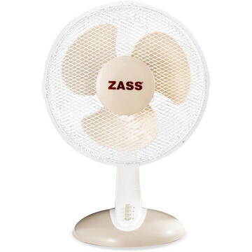 Ventilator Ventilator de birou Zass ZTF 1201, 46W, 3 viteze, 30cm diametru, Alb