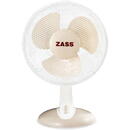 Ventilator de birou Zass ZTF 1201, 46W, 3 viteze, 30cm diametru, Alb
