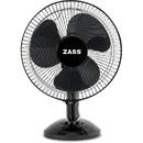 Ventilator de birou Zass ZTF 1202, 30cm diametru, 35W, Silentios si puternic, Culoare Negru