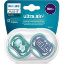 Philips-Avent Set 2 suzete Philips-Avent SCF349/18, ultra air 18+ luni, Ortodontice, fara BPA, Hello/Elefant