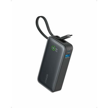 Baterie externa Anker Nano 545 10000mAh 30W USB-C USB-A cablu USB-C incorporat Negru