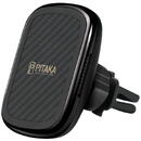 Pitaka Suport Auto MagMount cu Incarcare Wireless, prindere la sisitemul de ventilatie, Negru