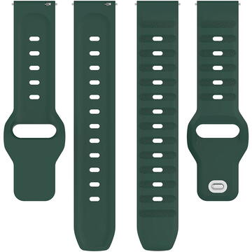 Curea pentru Samsung Galaxy Watch 4/5/Active 2, Huawei Watch GT 3 (42mm)/GT 3 Pro (43mm) - Techsuit Watchband (W050) - Green