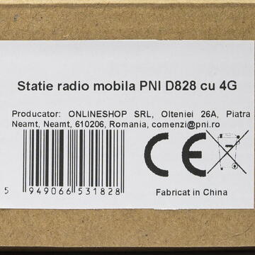 Statie radio Statie radio mobila PNI D828, GSM 4G, Android 5.1.1., ecran color 1.77 inch, 12V, IP54