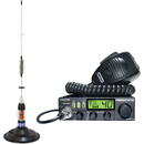 Kit Statie radio CB President MARTIN ASC + Antena CB PNI ML70, lungime 70cm, 26-30MHz, 200W