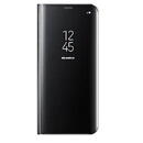 TYPEC Husa Agenda Clear View Standing negru compatibila cu Samsung Galaxy A8
