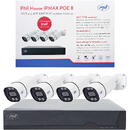 Kit supraveghere video PNI House IPMAX POE 8, NVR cu 4 porturi POE si 4 camere cu IP 8MP, IP66