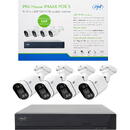 Kit supraveghere video POE PNI House IPMAX POE 5, NVR cu 4 porturi POE si 4 camere cu IP 5MP