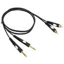 CABLU 2 RCA - 2 JACK 6.35 MONO 3M