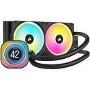 Cooler procesor iCUE LINK H100i RGB LCD RGB, 2x 120mm, Negru